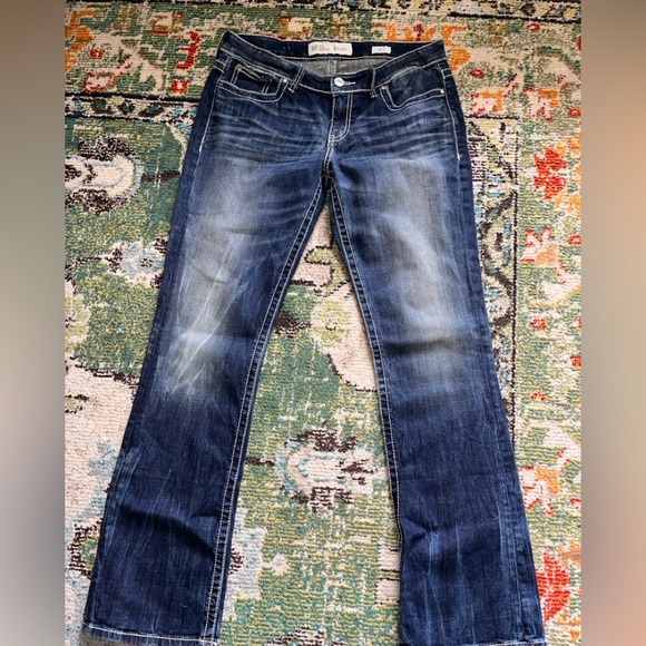 BKE Payton Jeans Womens 32x33 L Boot Cut Denim Blue Dark Wash Pants - Picture 2 of 6